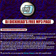 DJ Dickhead's Free MP3 Page screenshot