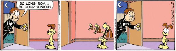 The first 'Alien Odie' cartoon! Alien Odie