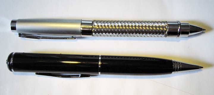 Comparison of the spy pen with a normal pen