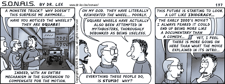 Strip 197. The prediction of the future gets even weirder.