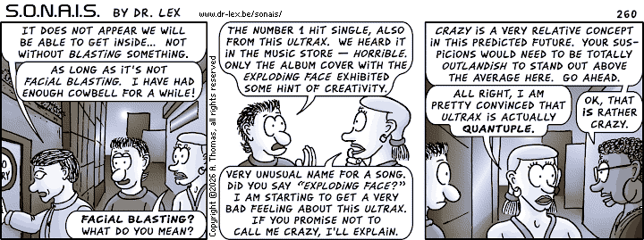 Strip 260. Heidi expresses her suspicions about the true identity of the strange Ultrax “artist.”