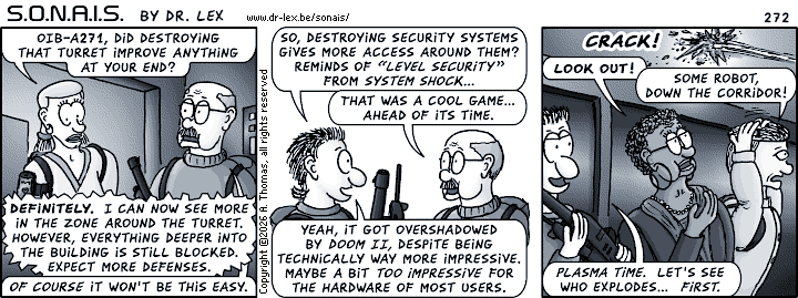 Strip 272. The invasion of the Ultrax building begins.