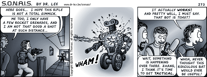 Strip 273. Another defense bites the dust, but Adil notices something unexpected.