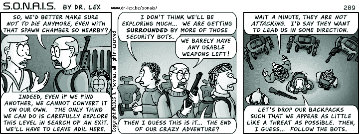 Strip 289. The situation for the gang seems to be becoming increasingly dire.