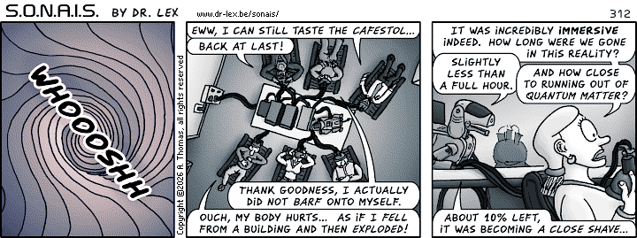 SONAIS strip 312. At long last, everyone wakes up again in the present reality.